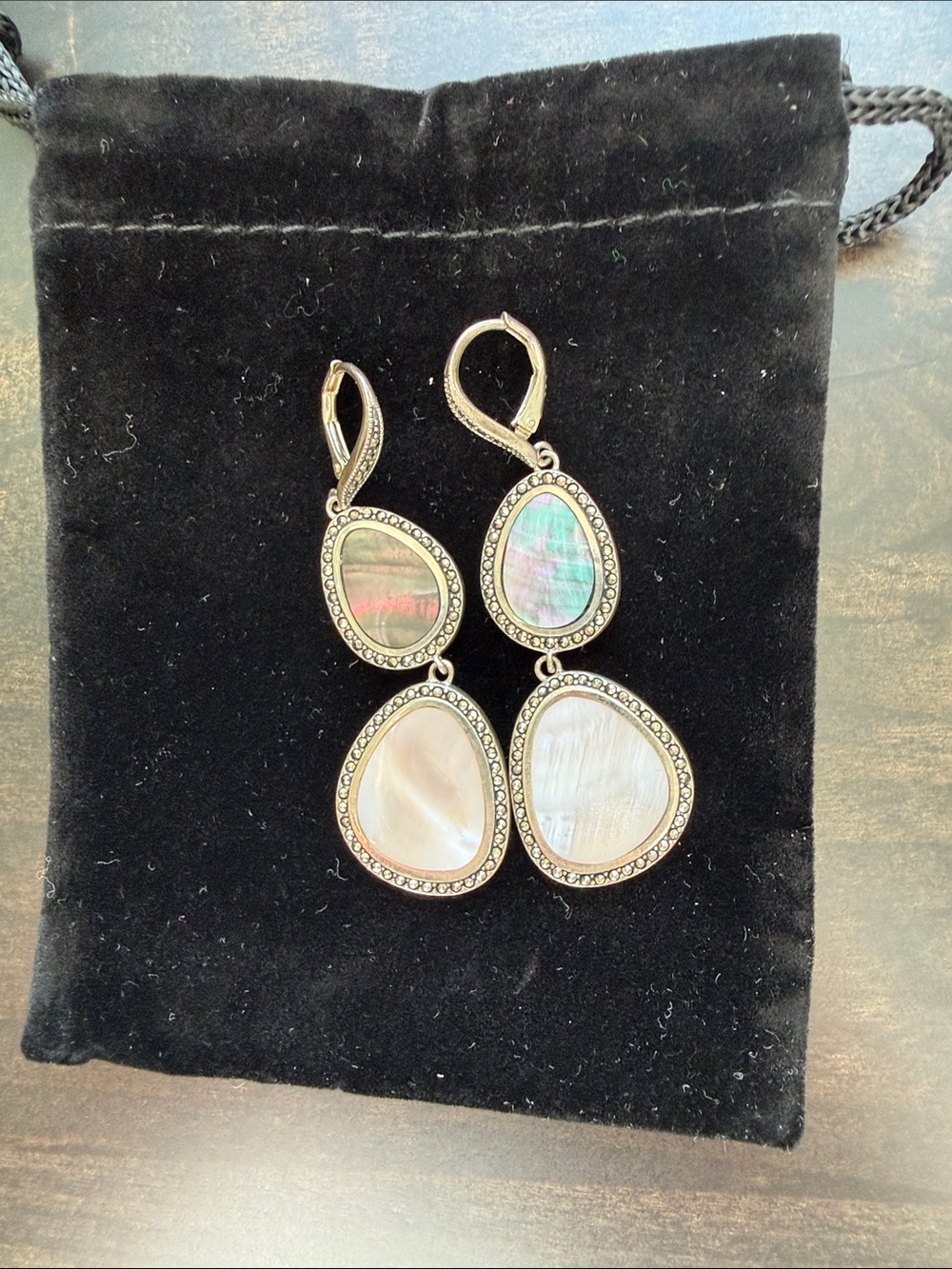 Ippolita Double Drop Earrings with Iridescent Mother-of-Pearl